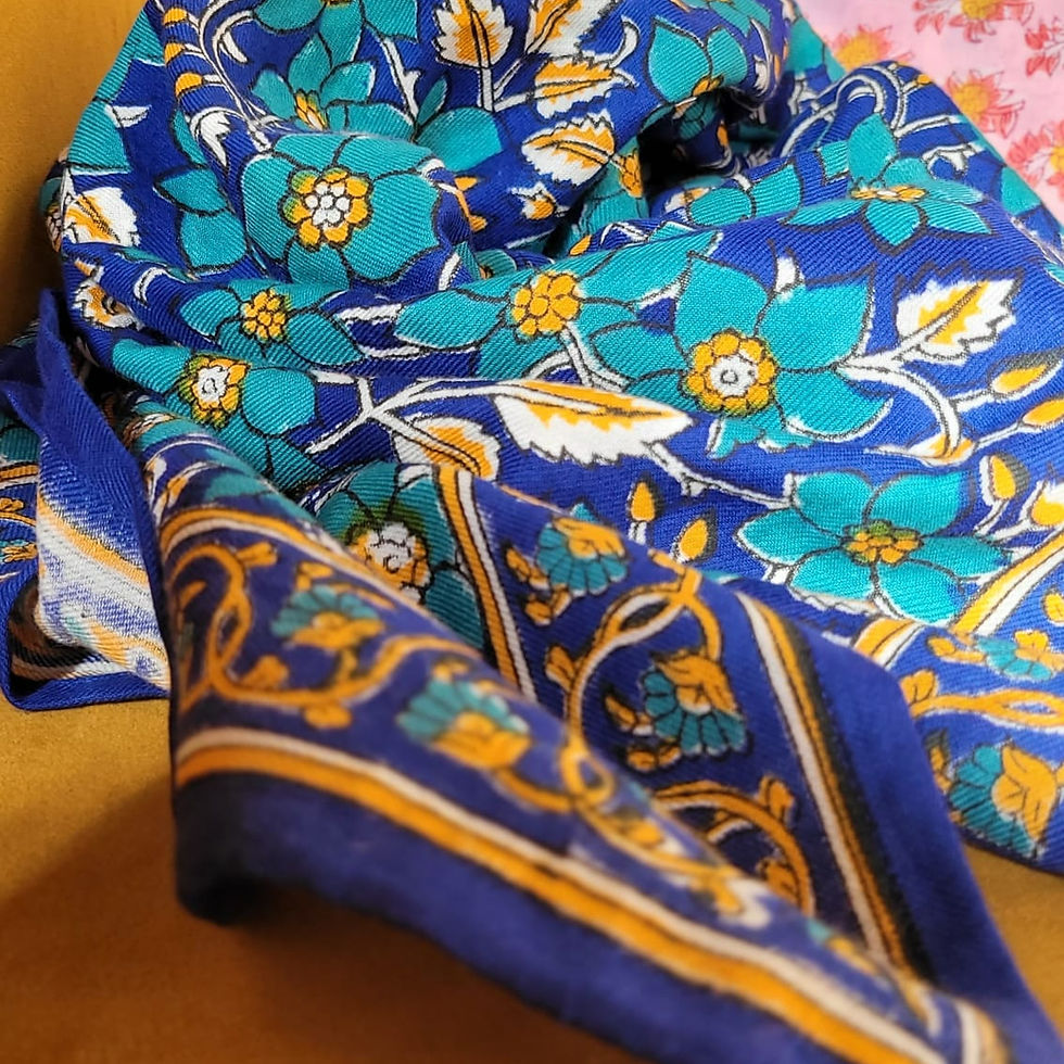 Miniature : Foulard FLORENCE - Bleu roi