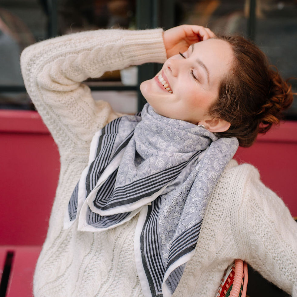 Miniature : Foulard CALYSTE - Gris perle