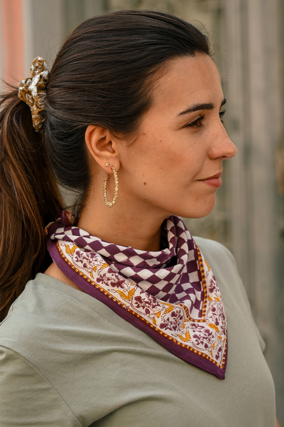 Miniature : Petit Foulard LAUZERTE - Violet