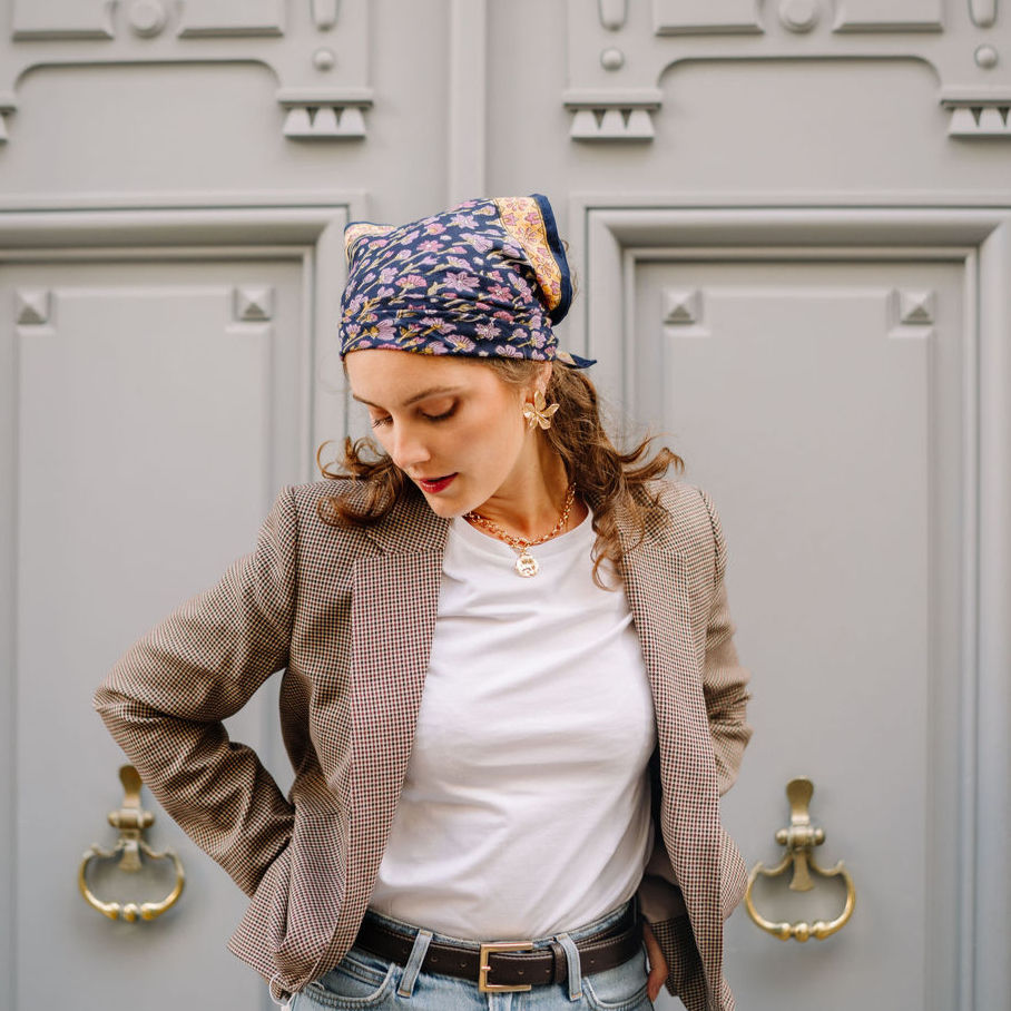 Miniature : Petit Foulard SIENNA - Marine