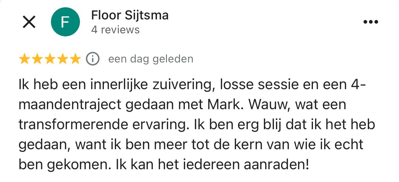 Bericht van een klant na de Innerlijke Zuivering