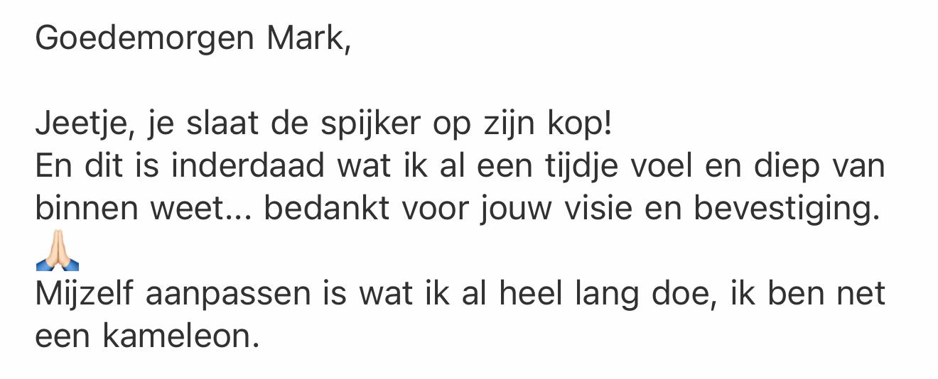 Bericht van een klant na de Innerlijke Zuivering