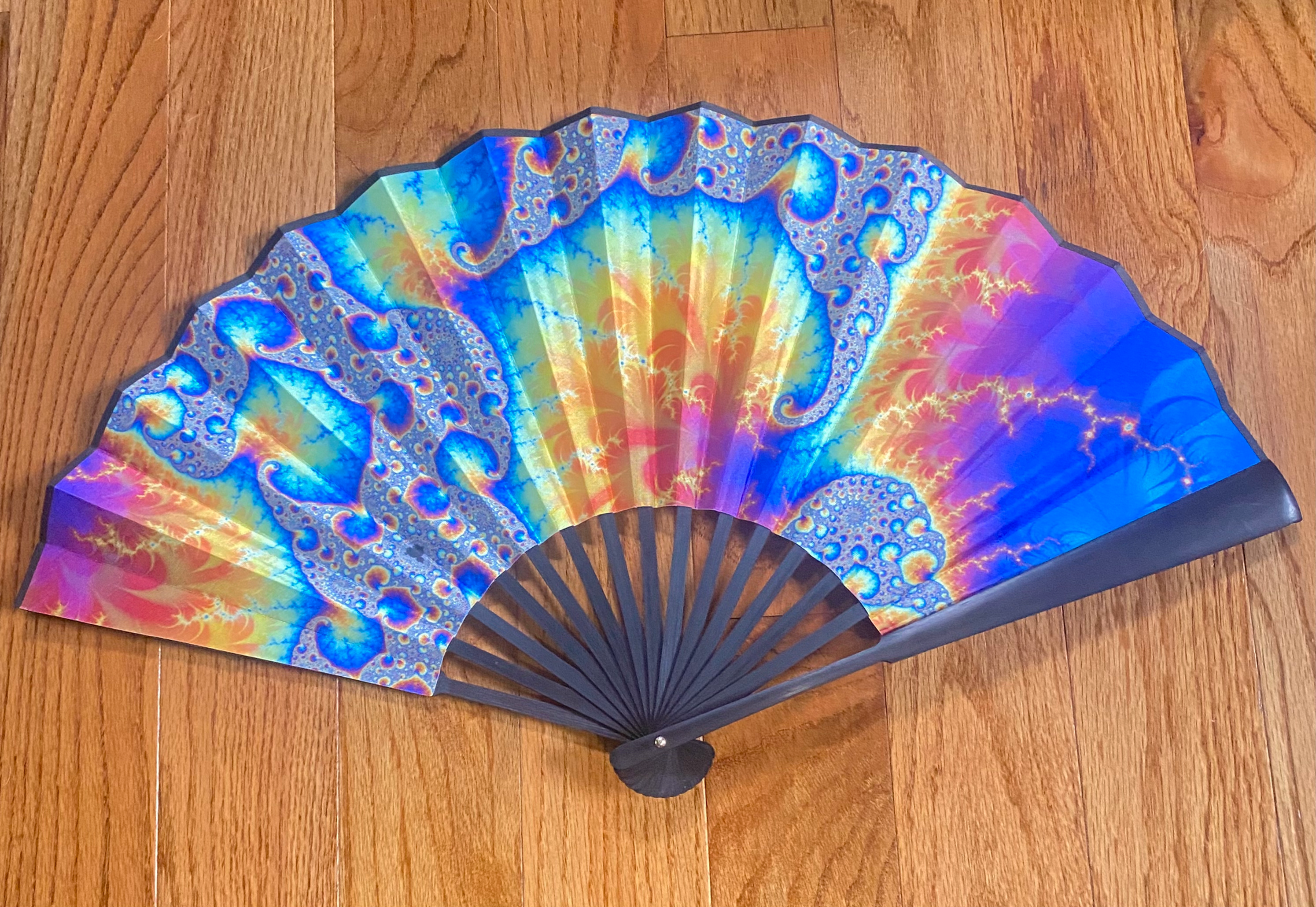 Silk Hand Fan - Fractal