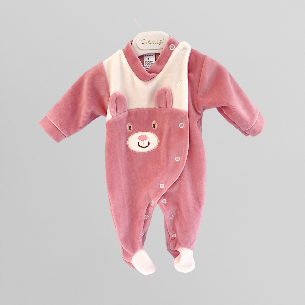 Miniatura: Conjunto babygrow + fralda + babete bebé