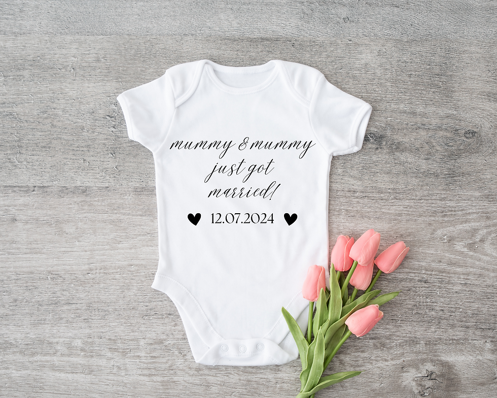 Thumbnail: Personalised Just Got Married Baby Vest