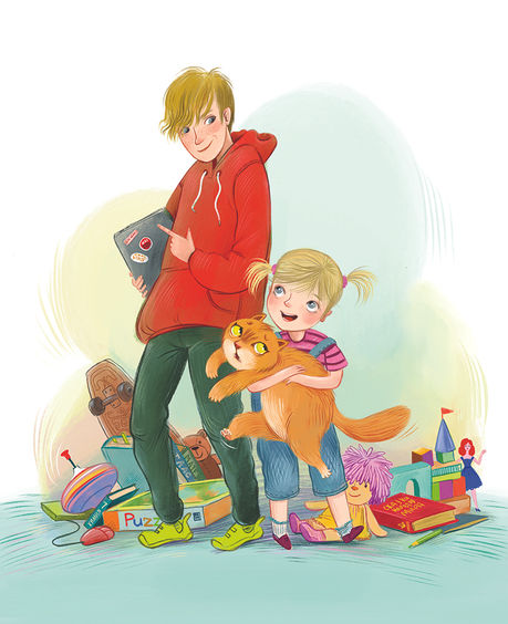 kids, characters, boy, girl