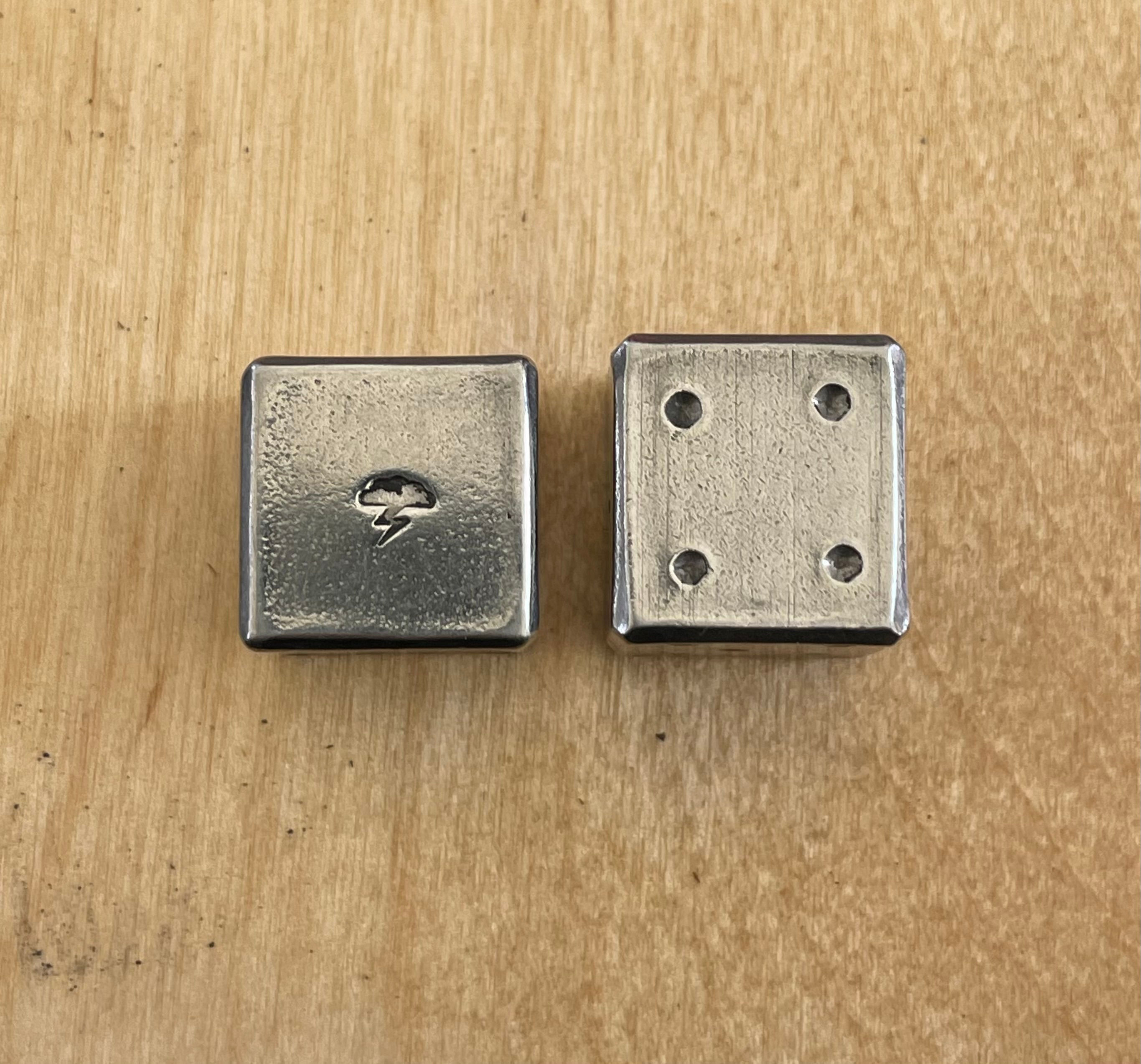 Stainless Steel Dice Large Single