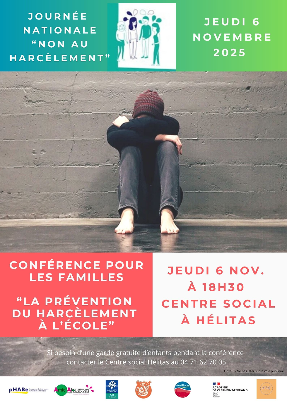 Soirée conférence : Prévention du harcèlement à l'école