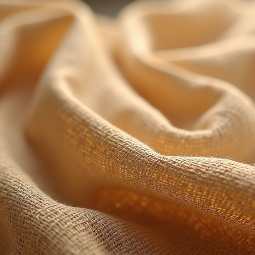 Close-up of hemp fabric texture