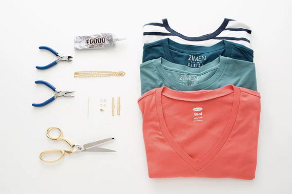 DIY tshirt statement neckclace