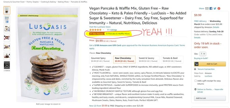 LusOasis Baking Mixes Amazon Best Seller