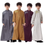 Thumbnail: Arab Muslim Kids Boy Jubba Thobe Abaya Kimono Long Dress Caftan for Children Isl