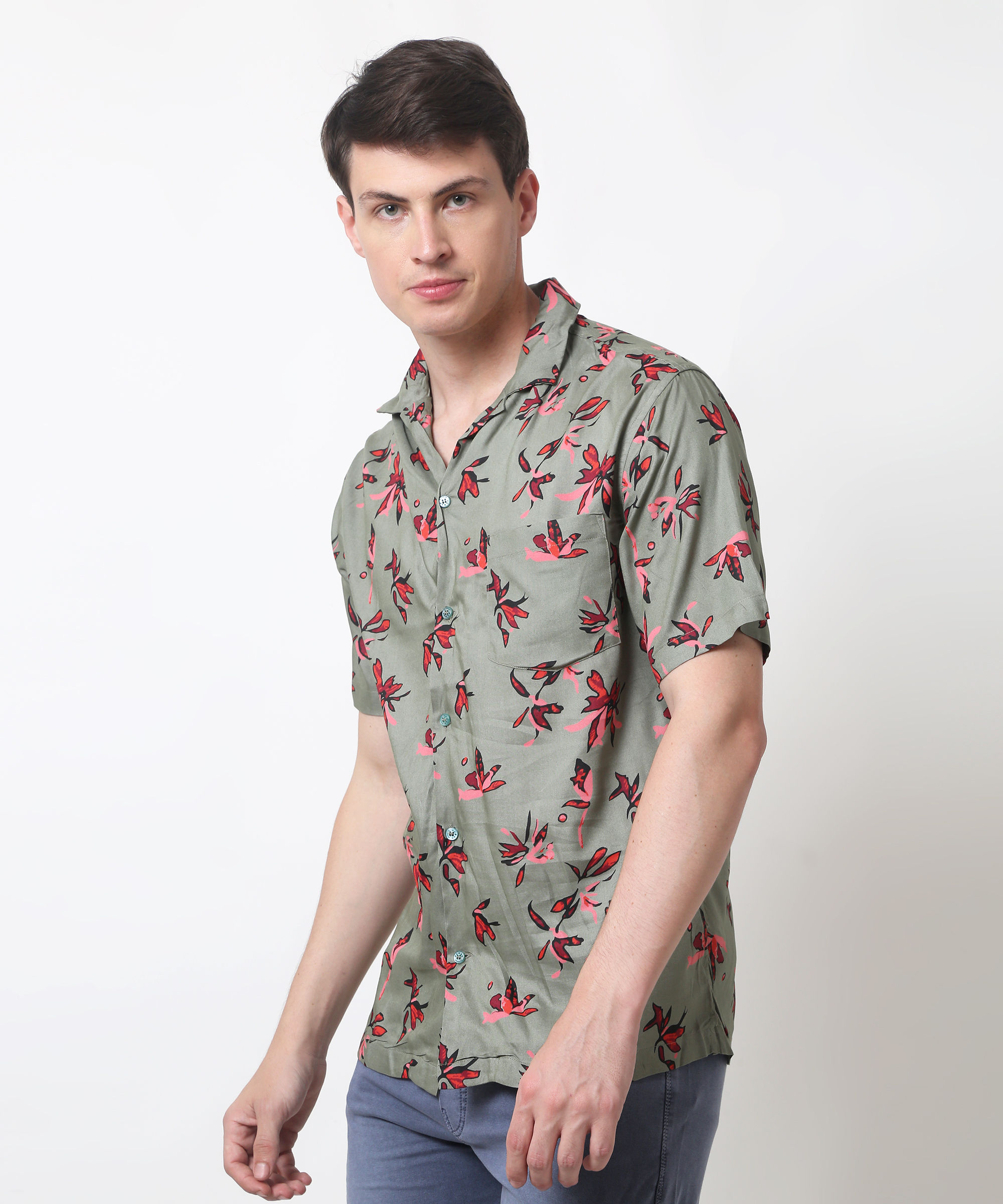 POPPY FLORAL RELAXED FIT SHIRT