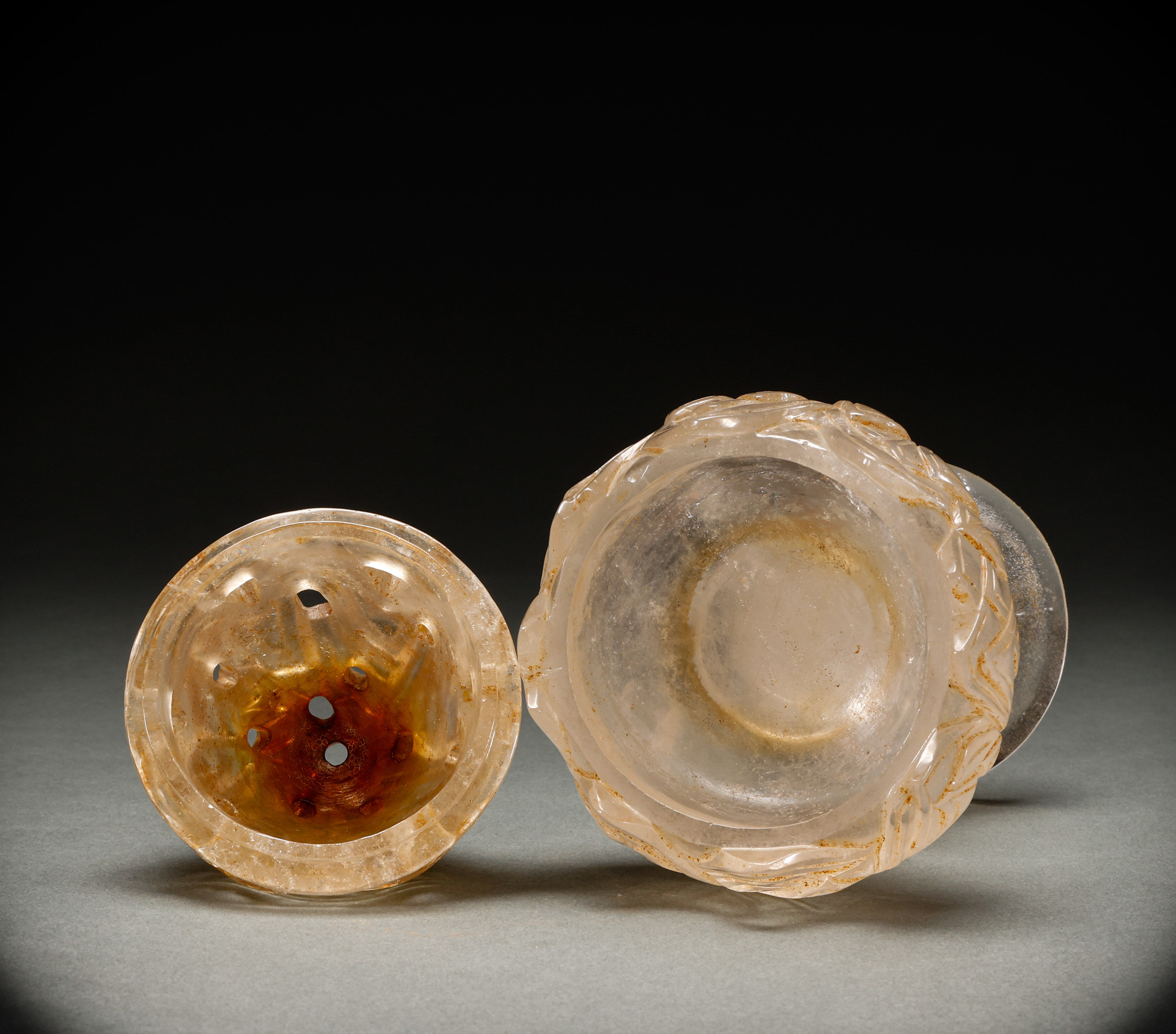 Crystal Boshan Incense Burner, Qing Style