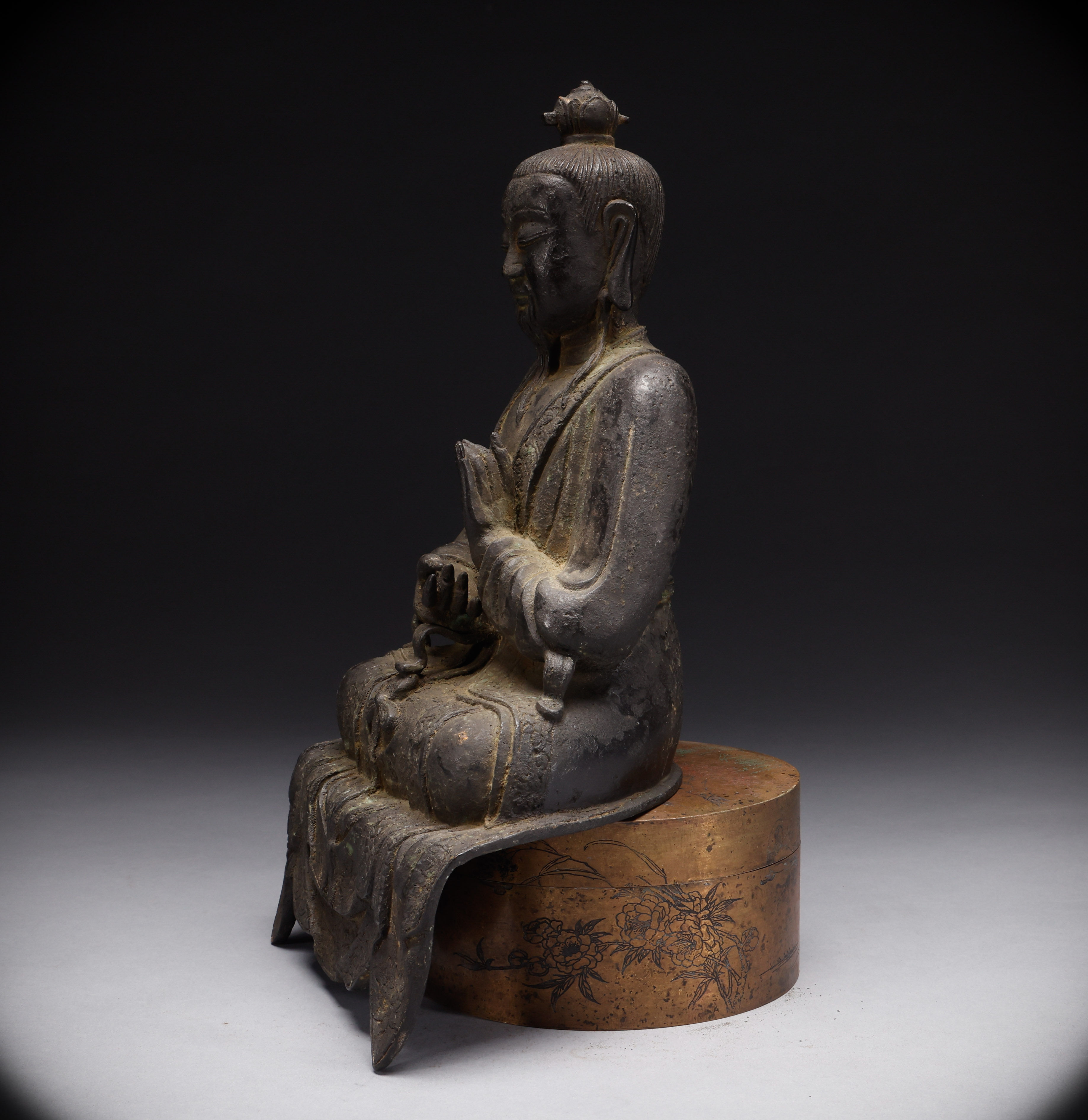 Bronze Seated Buddhist Figure, Qing Style