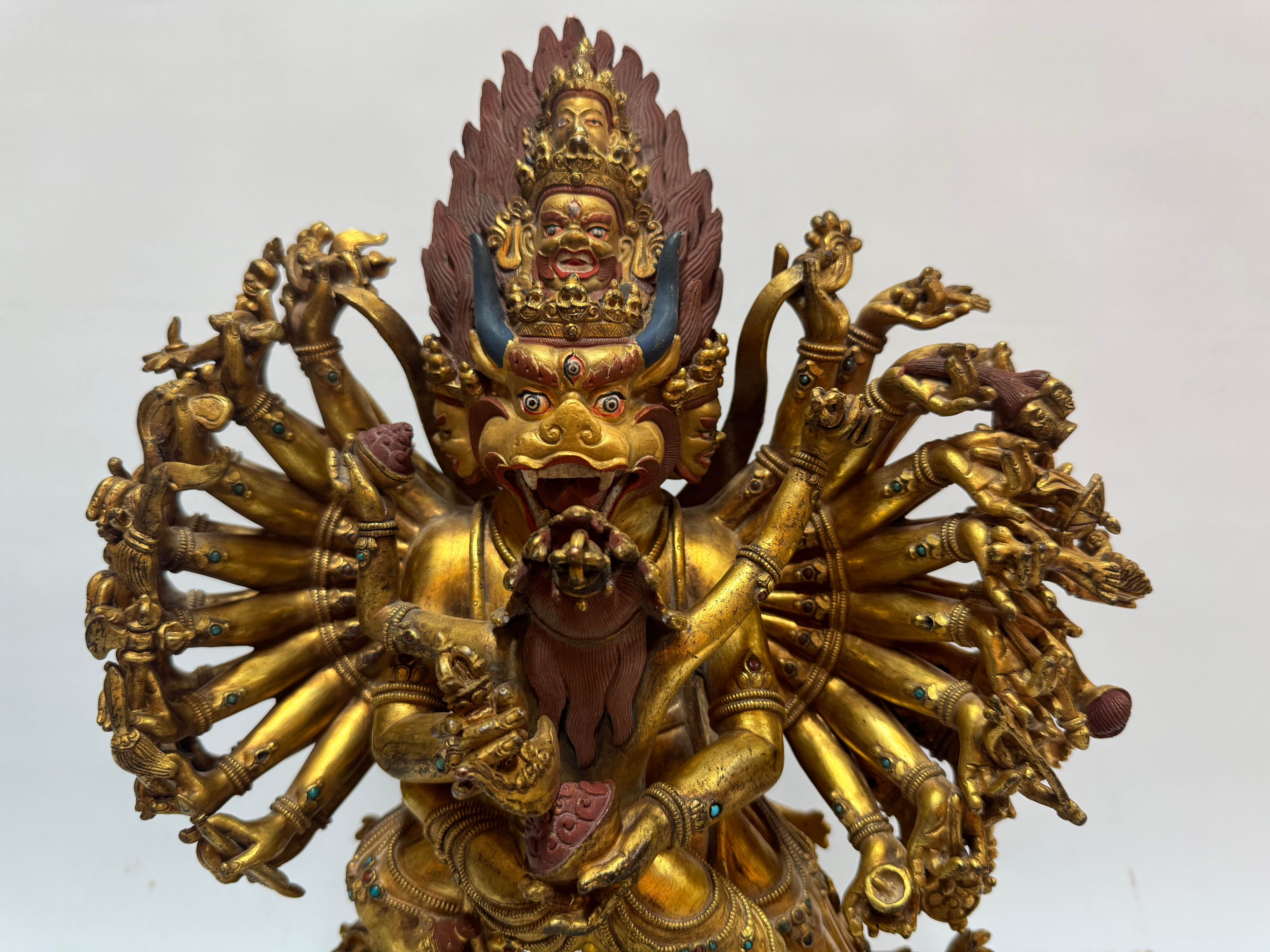Gilt Bronze Figure of Yamantaka (Vajrabhairava), Ming Style