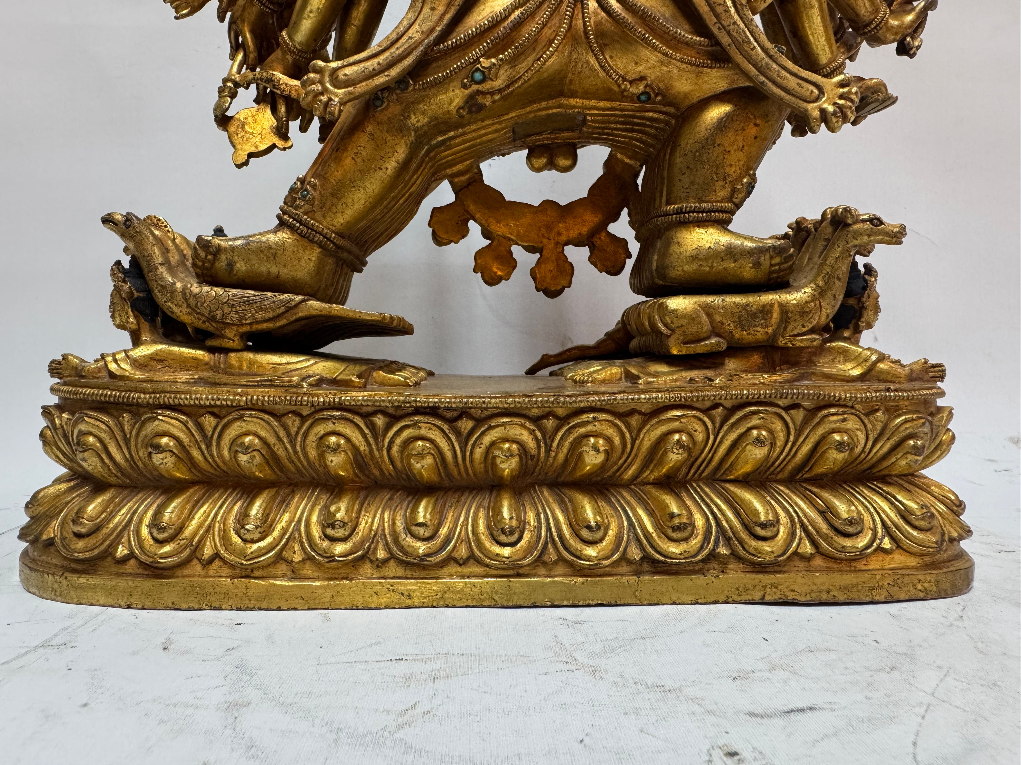 Gilt Bronze Figure of Yamantaka (Vajrabhairava), Ming Style