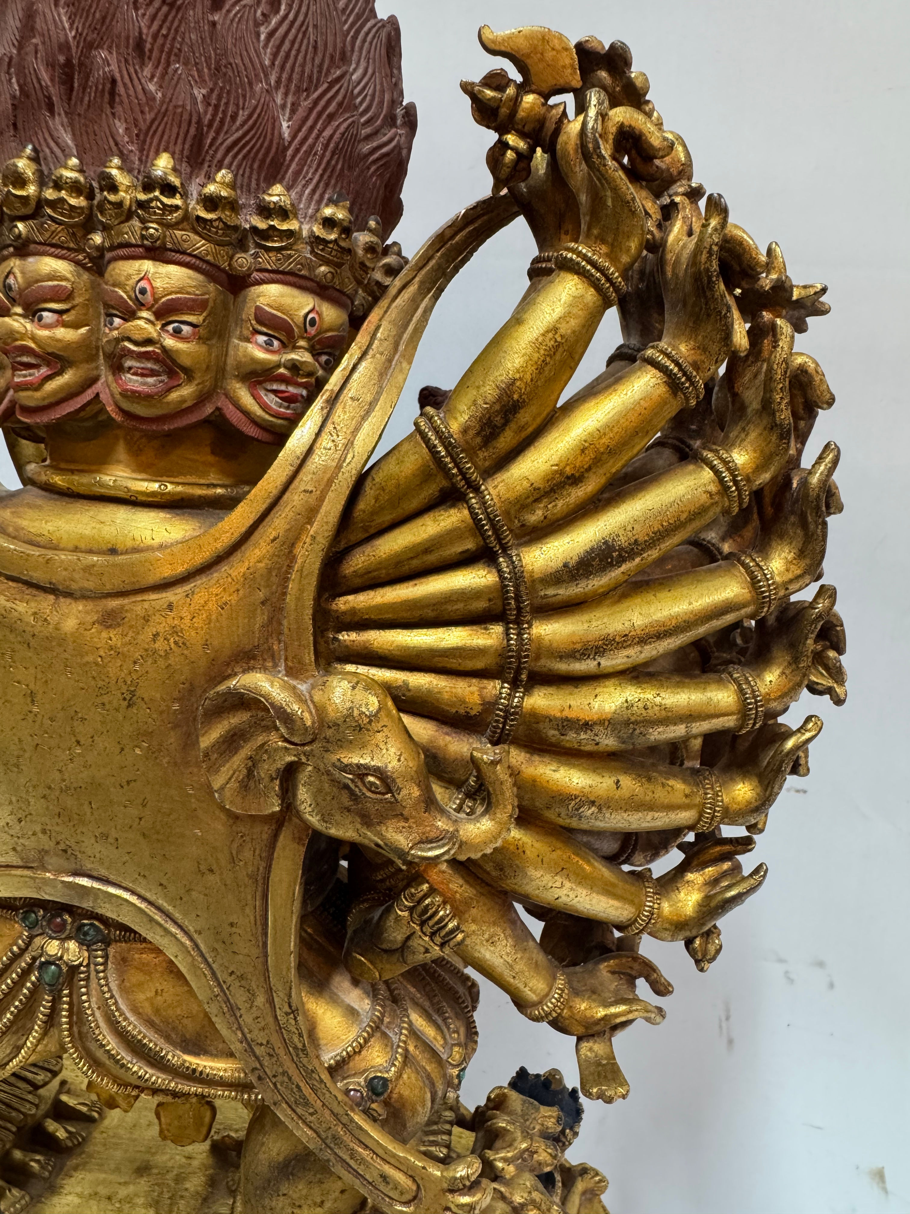 Gilt Bronze Figure of Yamantaka (Vajrabhairava), Ming Style