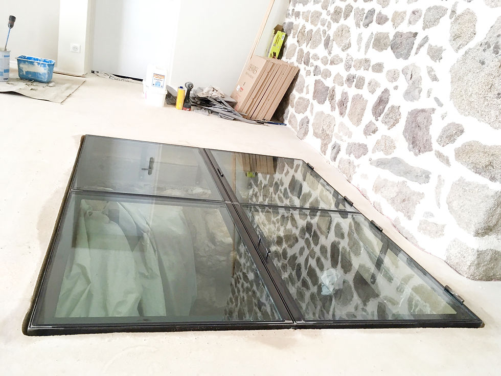 Dalle de sol ouvrante basculante