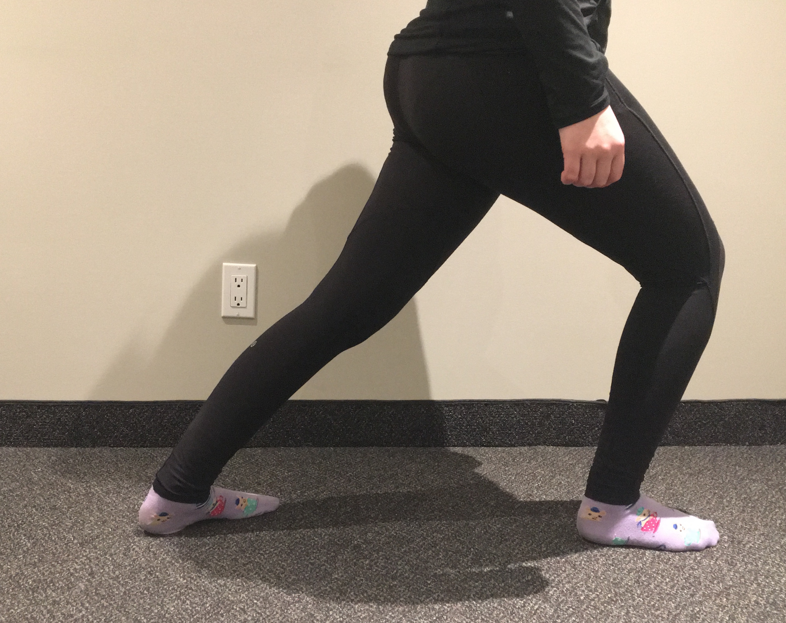 Lunging calf stretch