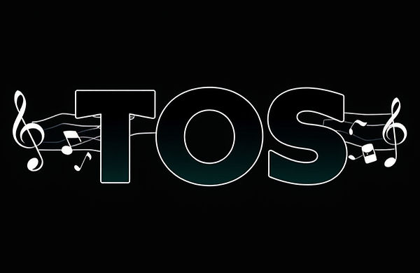 TOS is a music group. so make a logo that just says TOS with music notes behind it..jpg