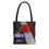 Thumbnail: Piano's Tales Tote Bag - Elegant Music-Inspired Canvas Bag with Rose Design