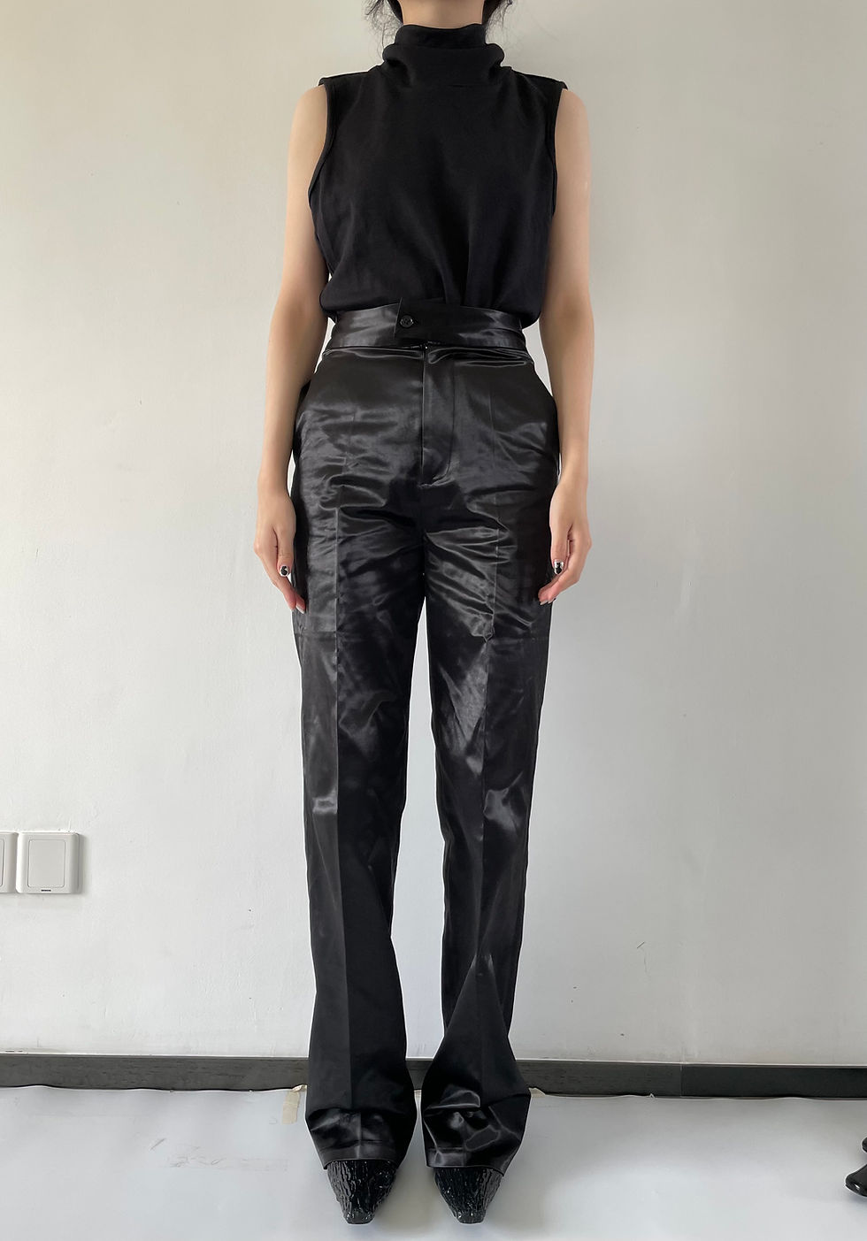 Thumbnail: Black Satin Trousers
