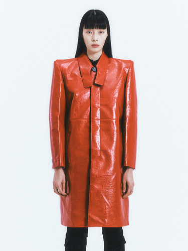 Mid-length Faux Leather Jacket | NHOJ