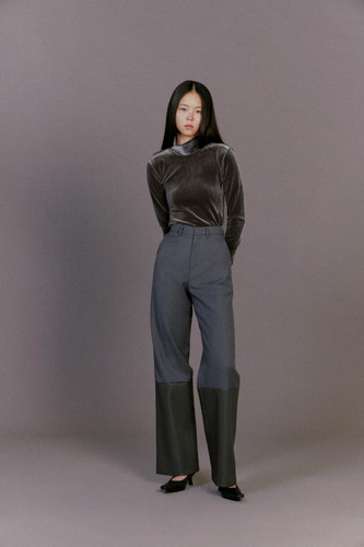 トップス JOHN Velvet High Collar Bodysuit Velvet High Collar Bodysuit | NHOJ