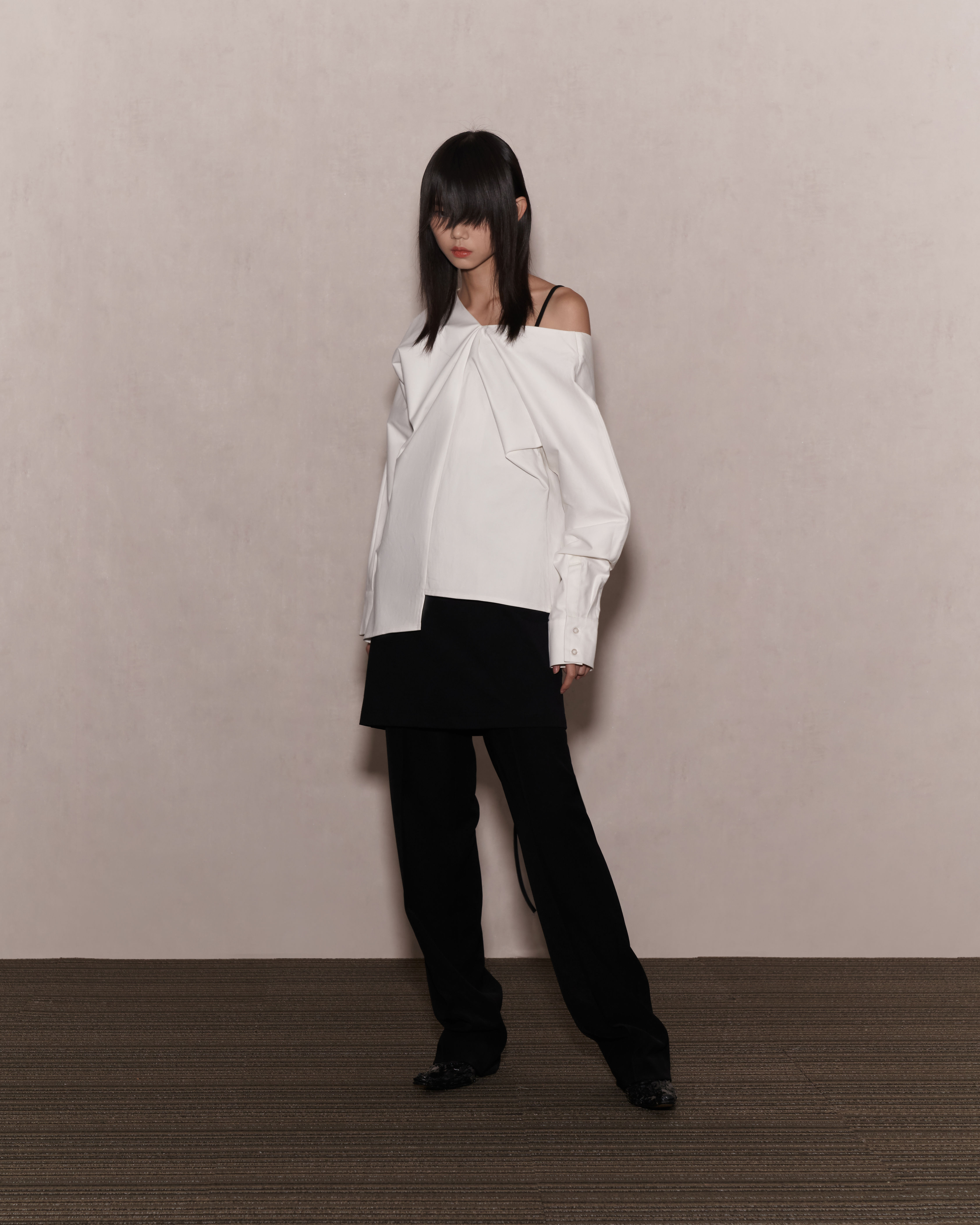 White Off-The-Shoulder Shirt