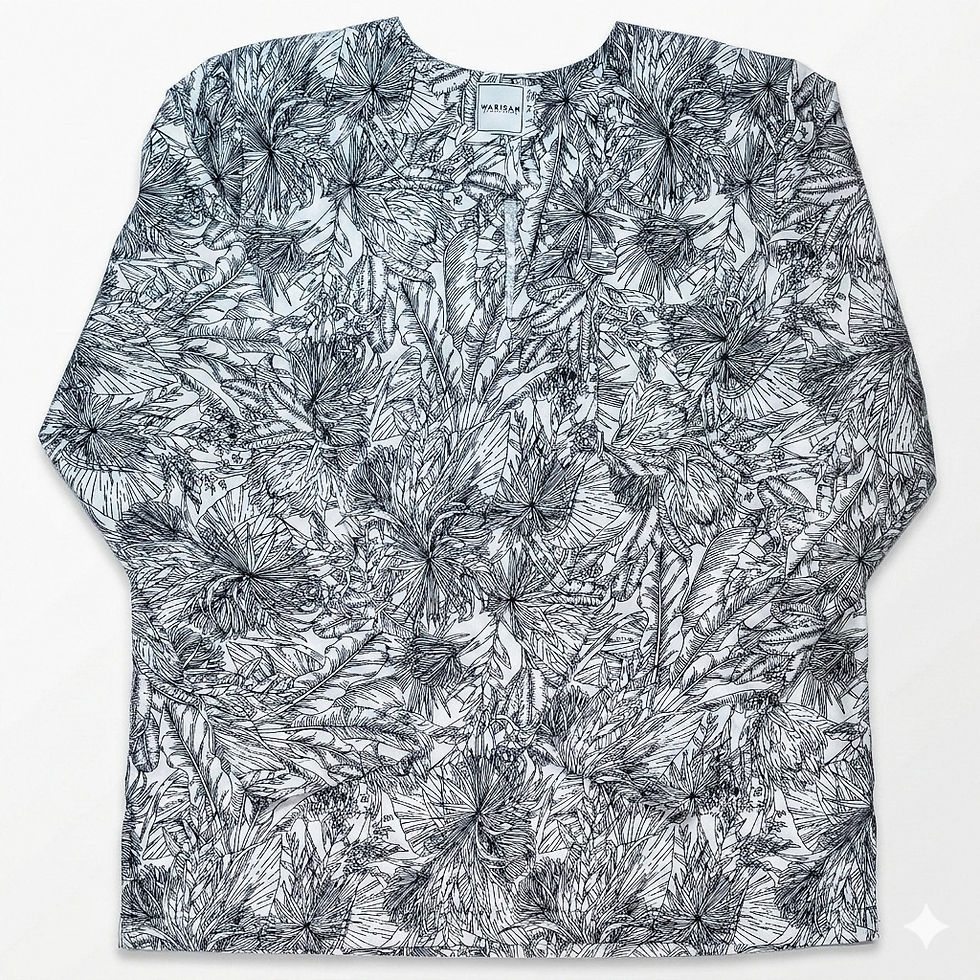 Thumbnail: Qlassic Kurta - Foliage (Black)