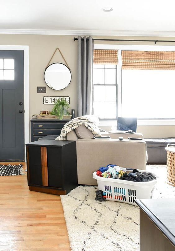 messy living room