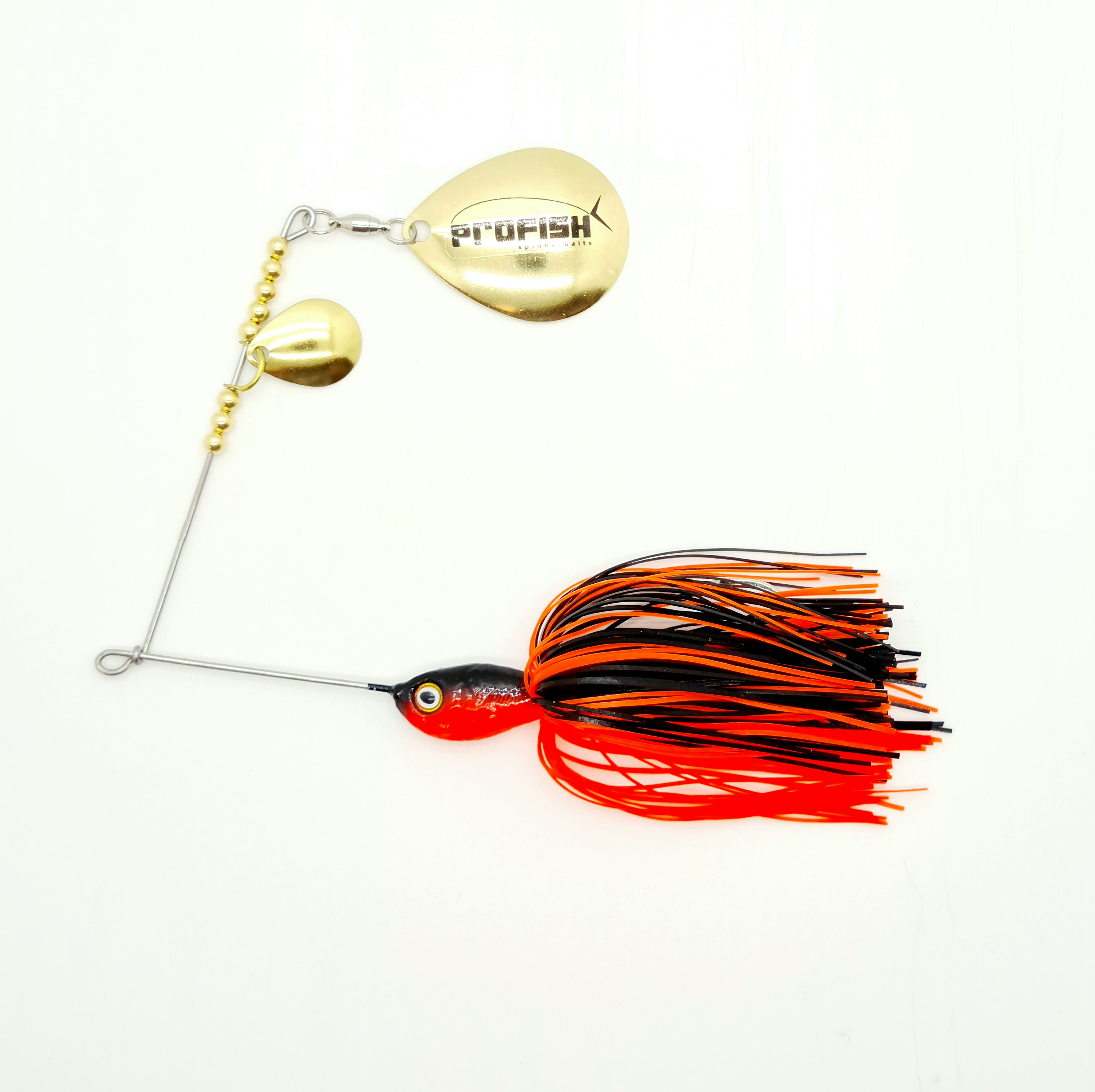 Black n Fluro Orange - 1/2oz Spinnerbaits