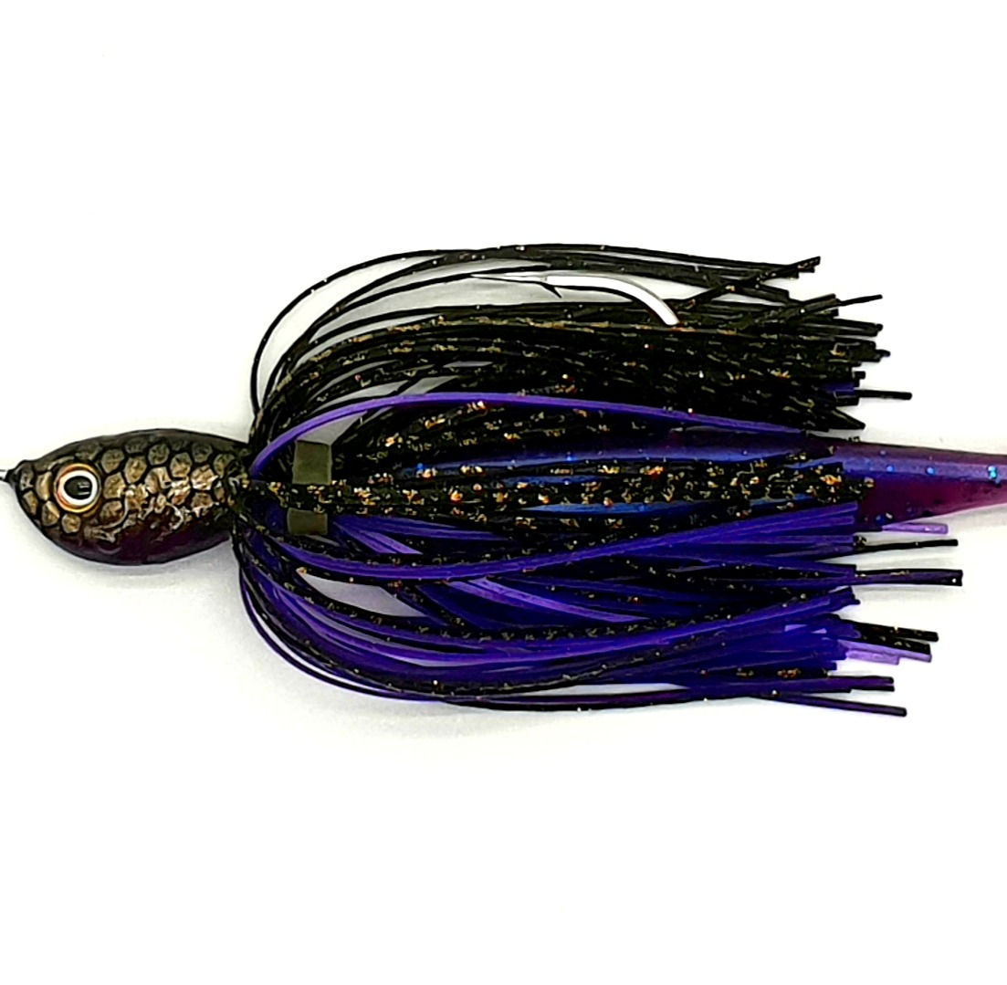 Black Purple Gold Scale - 2oz Spinnerbaits