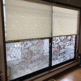 装飾フィルム ロールスクリーン取付 岡山市南区