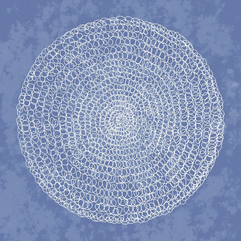 Circular Equation Blue - Giclee reproduction by Naomi Walker