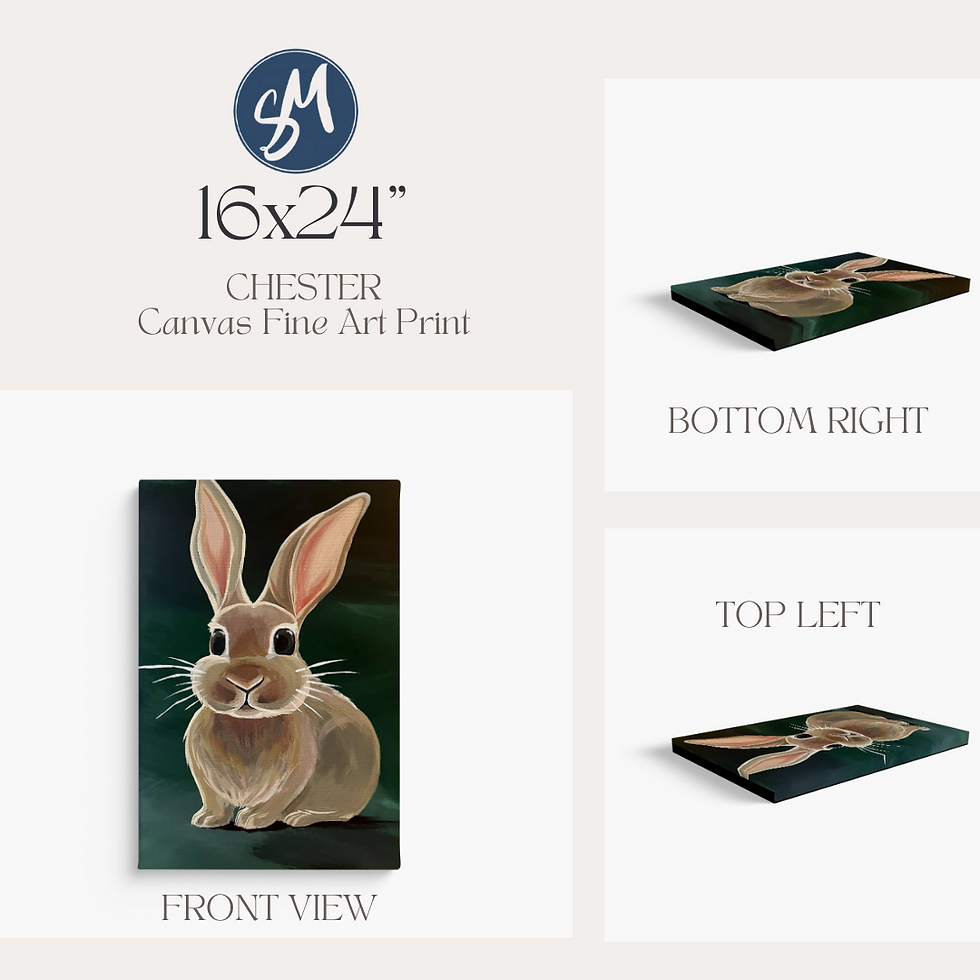 Thumbnail: Chester - Spring Bunny Canvas Print