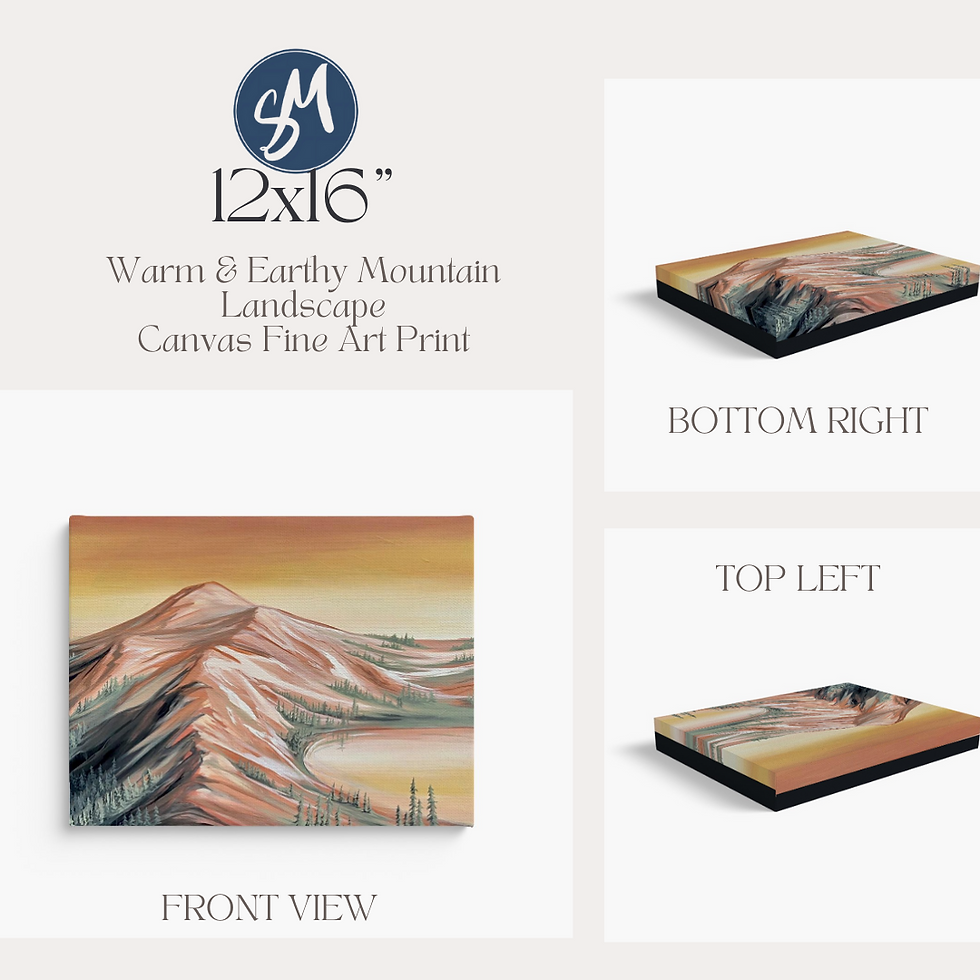 Thumbnail: Warm Earthy Mountain Landscape Canvas Print