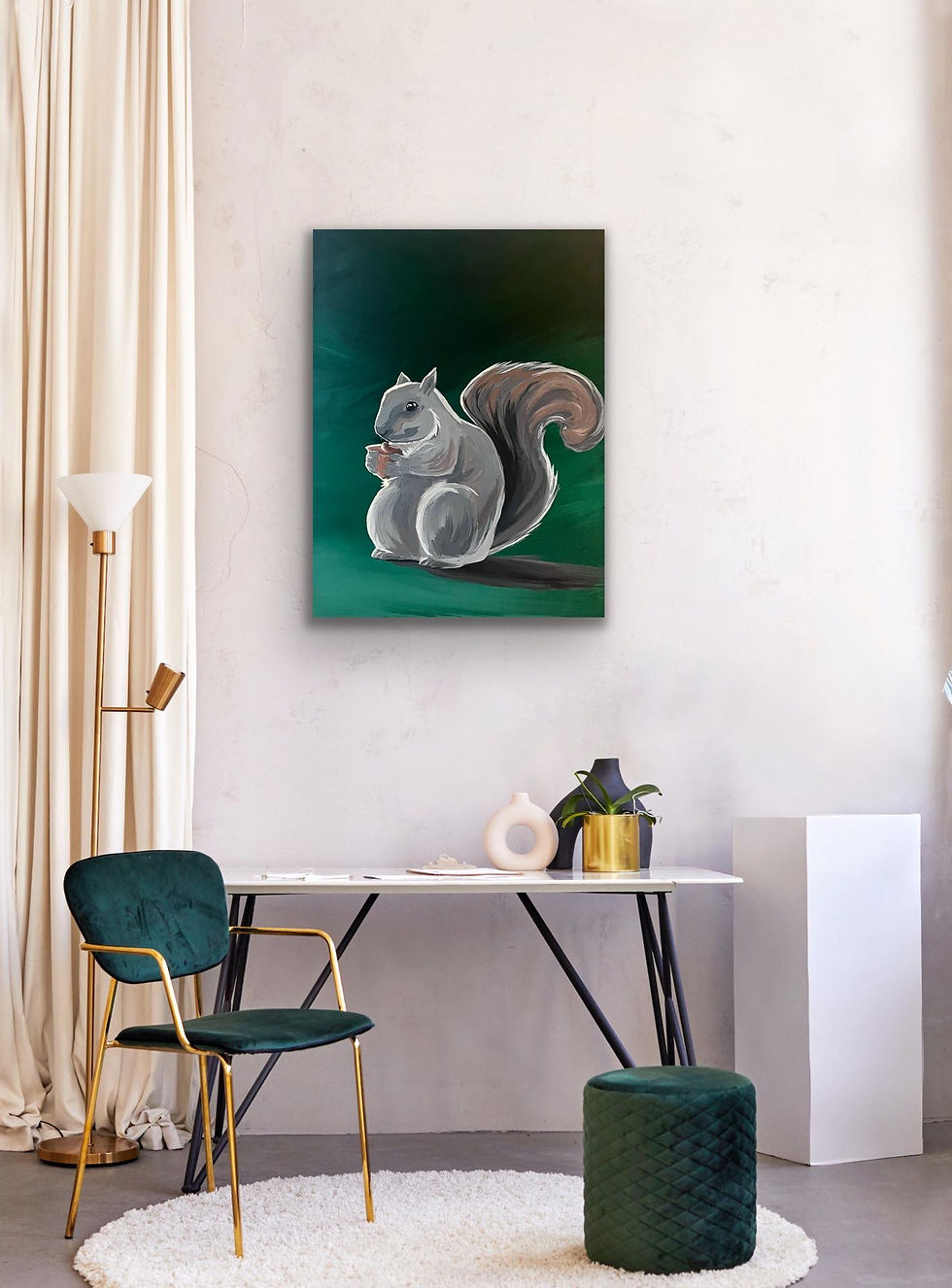 Thumbnail: Gus - Spring Squirrel Canvas Print