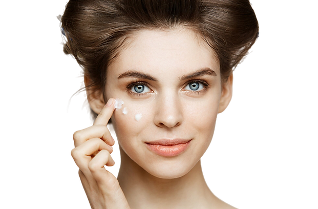 young-beautiful-brunette-woman-hair-curlers-smiling-creaming-face-facial-treatment-beauty-