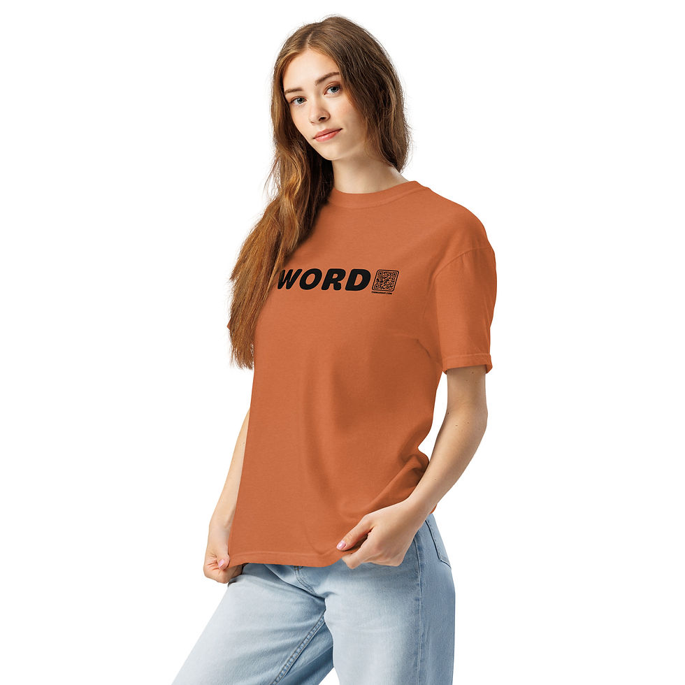Thumbnail: Unisex Garment-Dyed, Thick Tee, Word