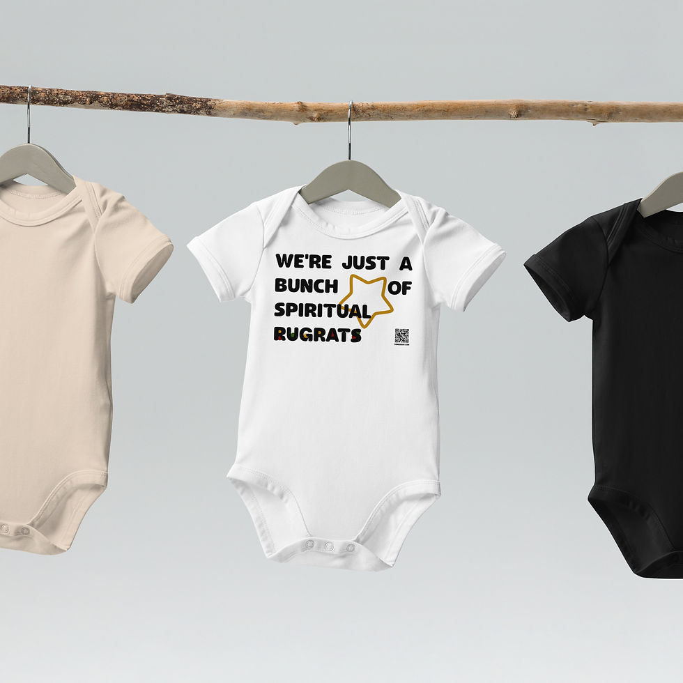 Thumbnail: Unisex Organic Cotton Bodysuit, Littles, Spiritual Rugrats