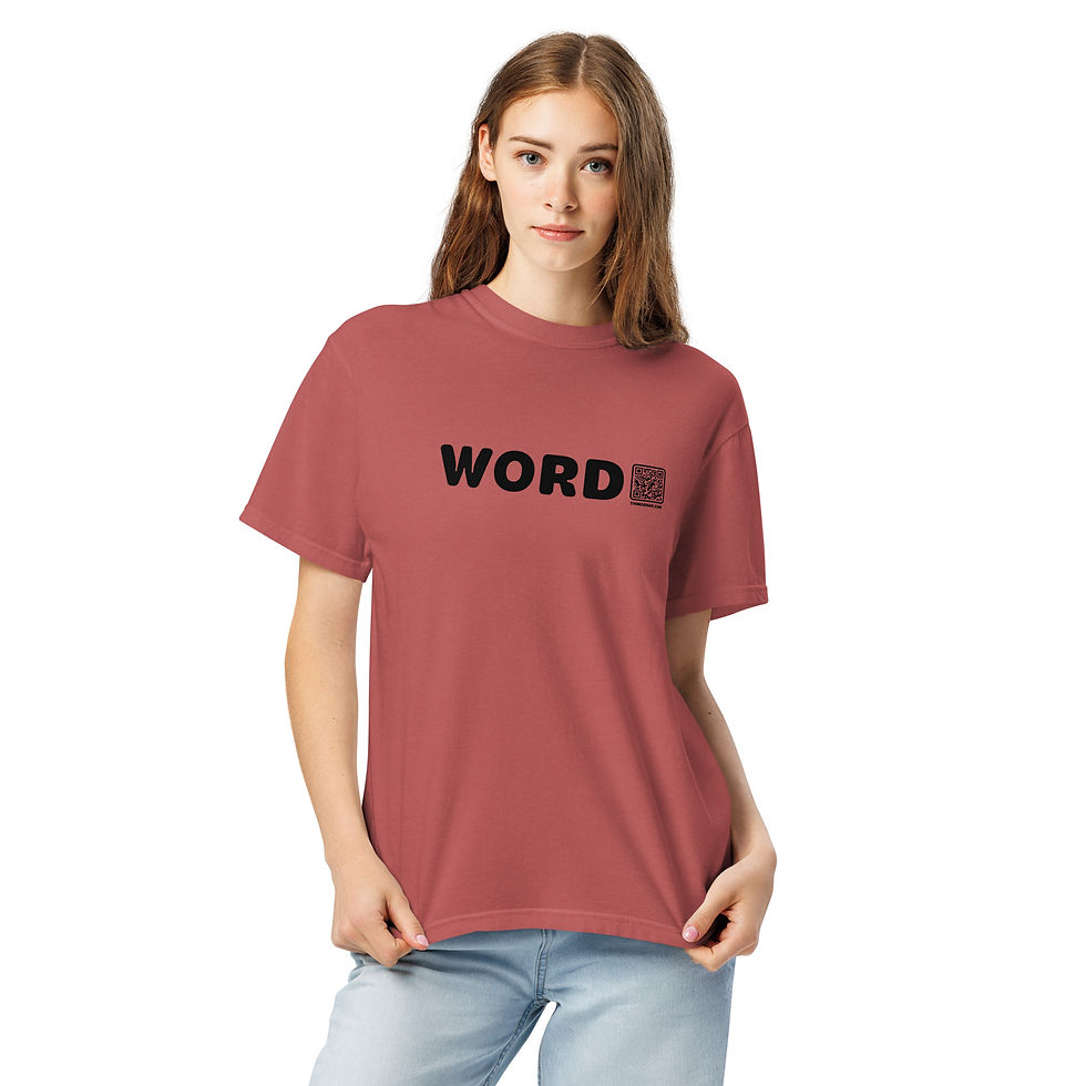 Thumbnail: Unisex Garment-Dyed, Thick Tee, Word