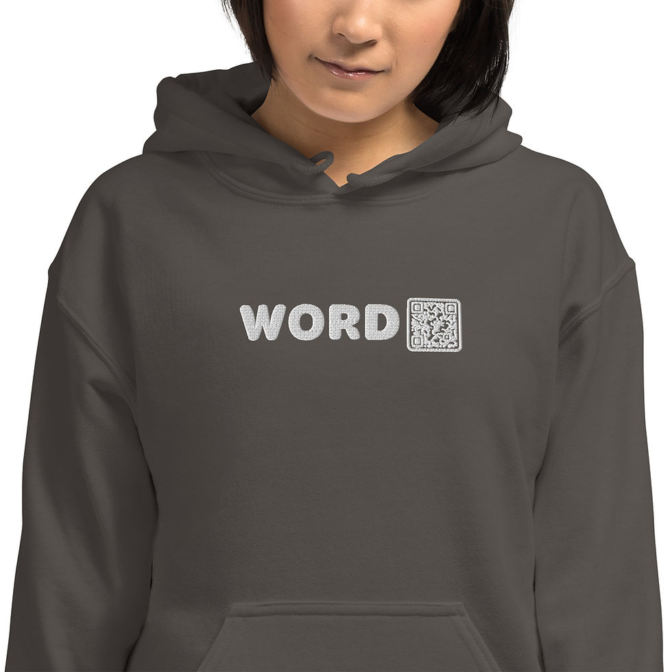 Thumbnail: Unisex Hoodie, Embroidered, Word