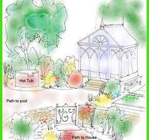 Water-Color-Backyard-Garden-Gazeebo-Hot-Tub