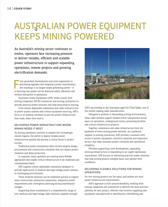 Australian Power Equipment keeping mining powered