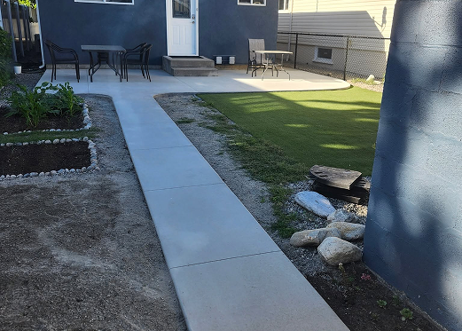 Durable residential concrete construction with quality finishing.