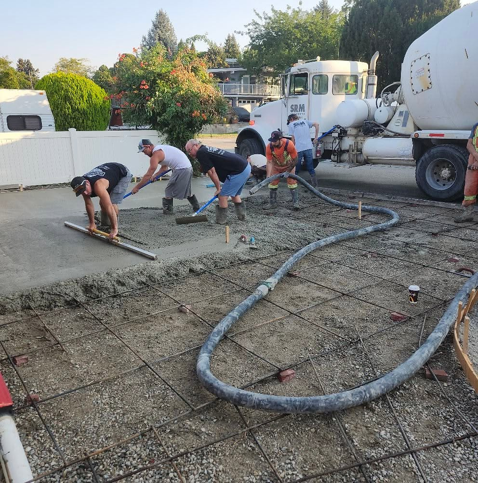 Concrete work completed for a commercial property.