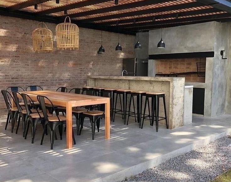 Stamped concrete patio enhancing outdoor space.