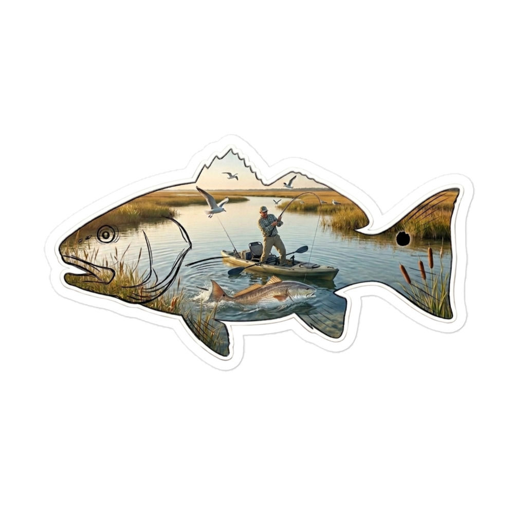 Redfish scenic sticker